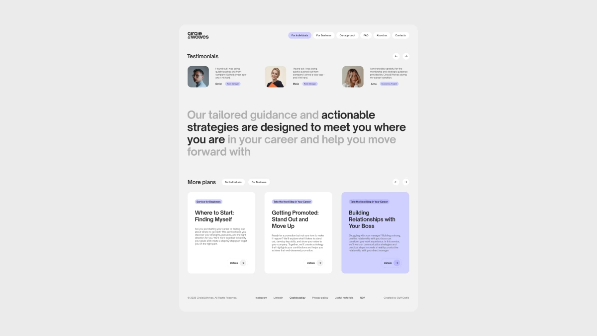 Circle & Wolves — web design, image 6
