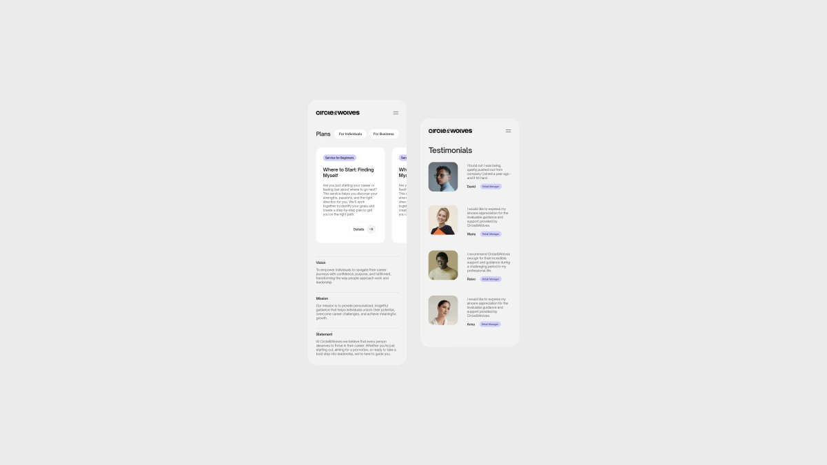 Circle & Wolves — web design, image 2