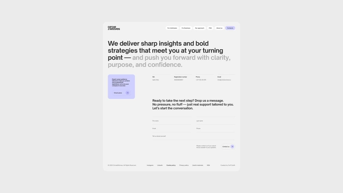 Circle & Wolves — web design, image 10