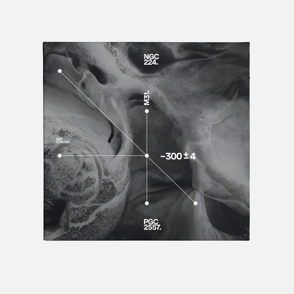 Andromeda sleeve back with astronomical diagram and coordinates
