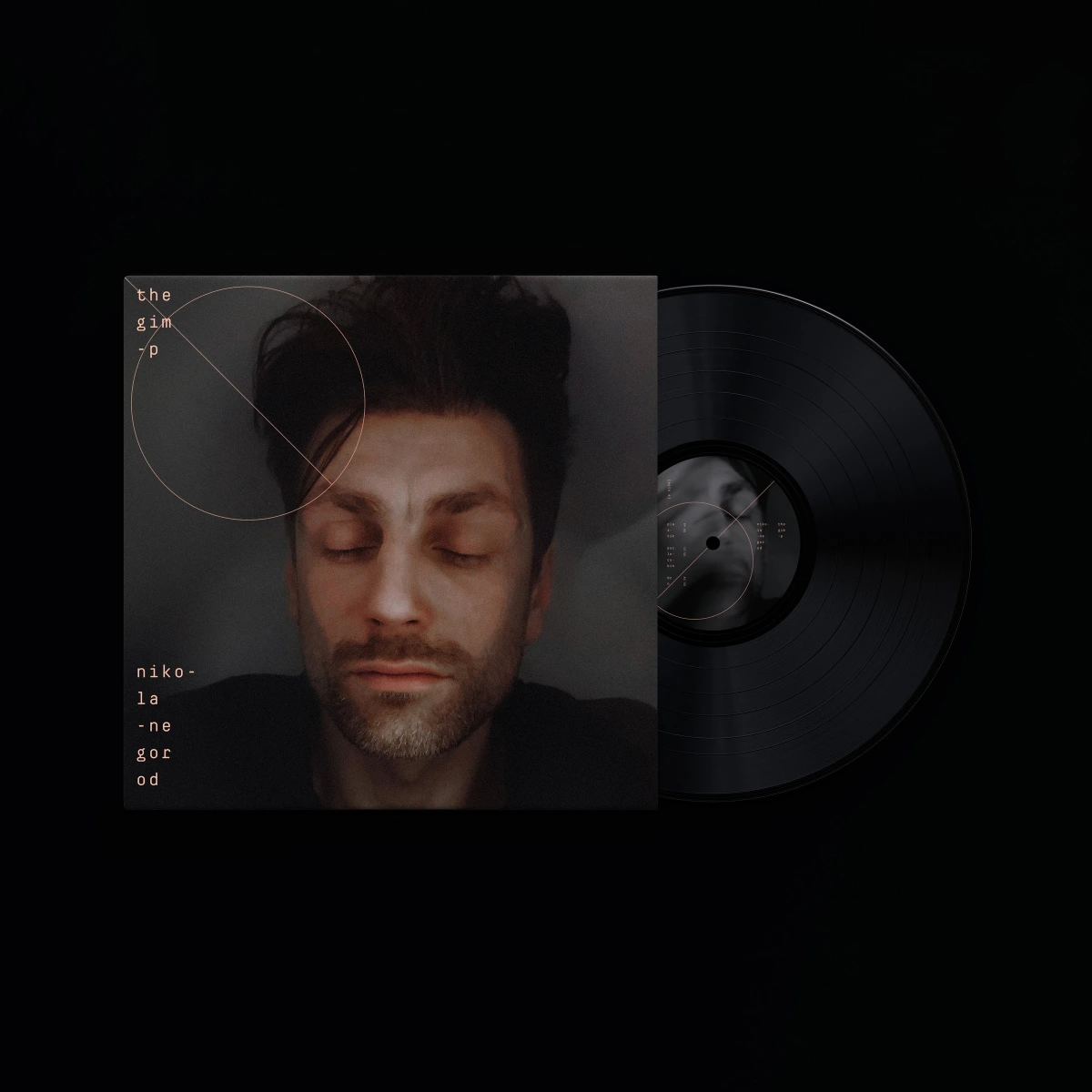 The Gimp vinyl record cover by Nikola Negorod with close-up portrait