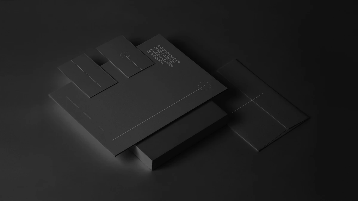 Valeria Ivanova dark layered business cards and stationery mockup