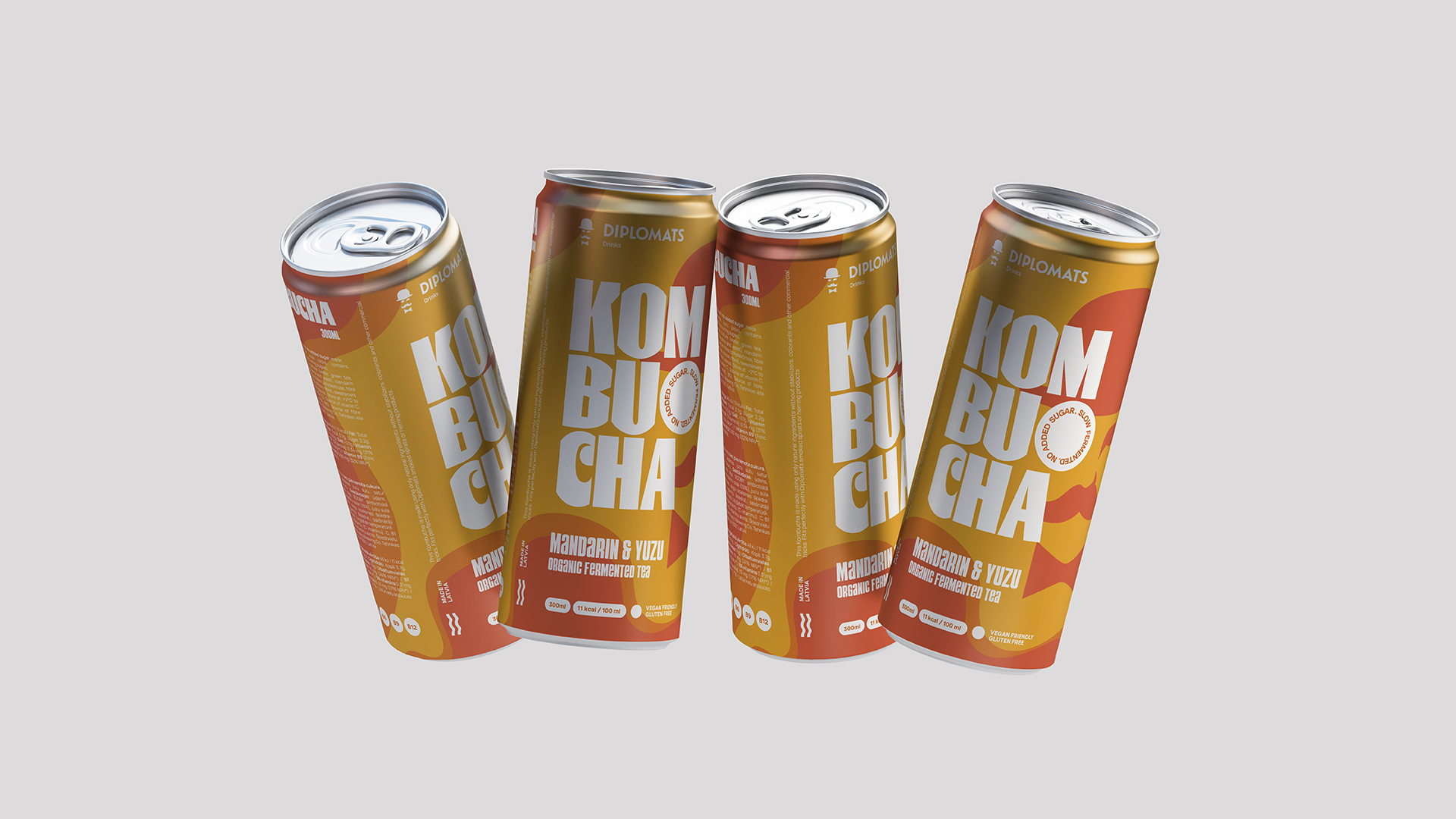 diplomats, kombucha, riga design agency, food packaging, ouff grafik