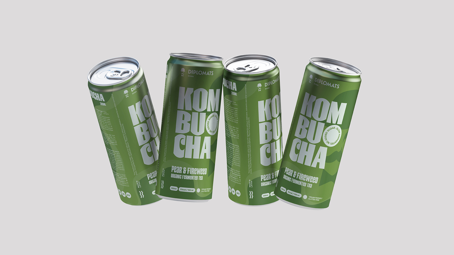 diplomats, kombucha, riga design agency, food packaging, ouff grafik