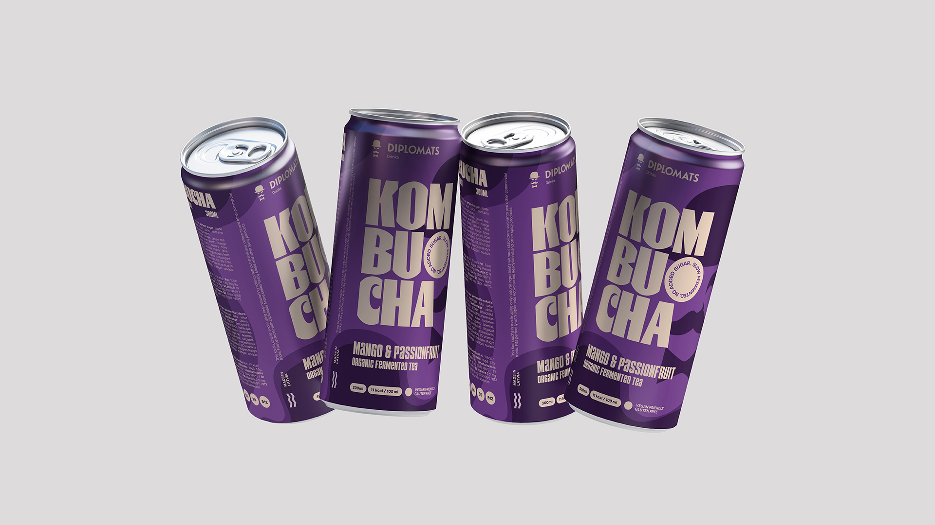 diplomats, kombucha, riga design agency, food packaging, ouff grafik