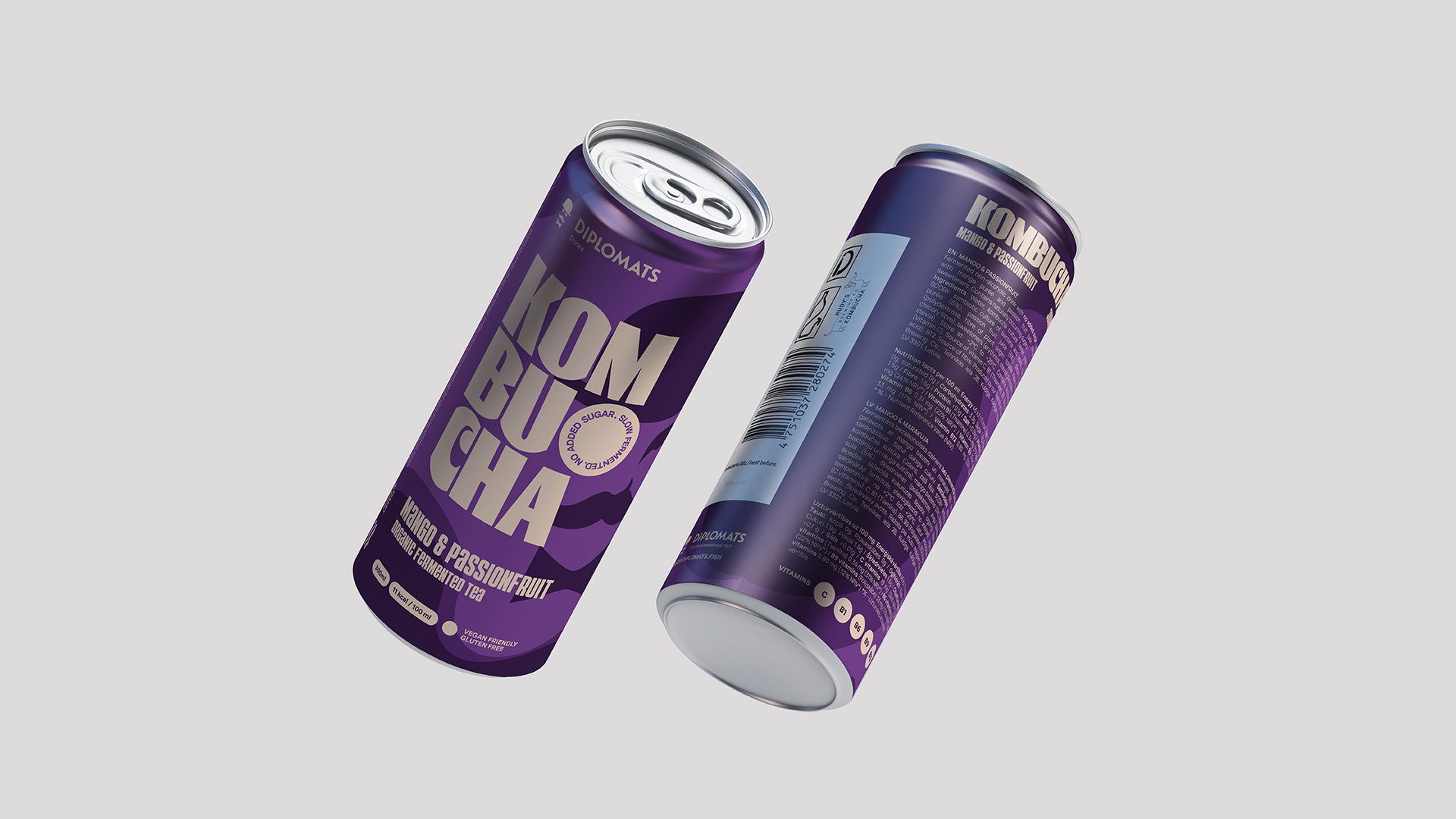 diplomats, kombucha, riga design agency, food packaging, ouff grafik